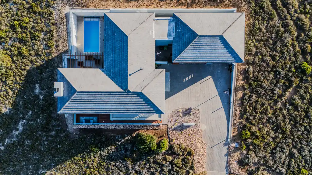 Drone photography of the property and surrounding area